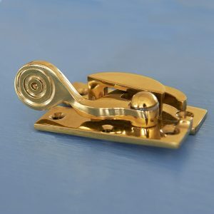 Claw Sash Window Fastener - Polished Brass