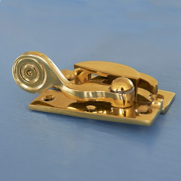 Claw Sash Window Fastener - Polished Brass