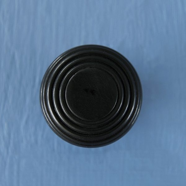 Ebony Wood Beehive Cabinet Knob - Image 2