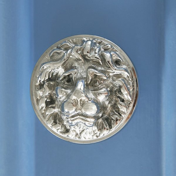 Lions Head Door Pull - Polished Nickel - Image 2