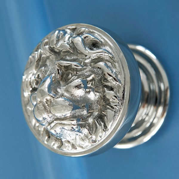 Lions Head Door Pull - Polished Nickel - Image 3