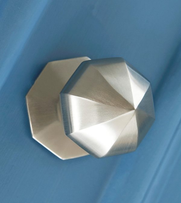 Pointed Octagonal Door Pull- Satin Nickel - Image 2