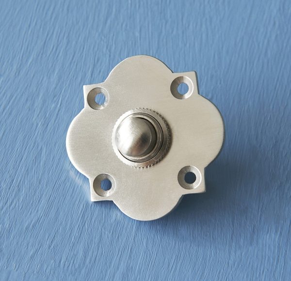 Quatrefoil Bell Push - Satin Nickel