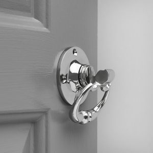Dutch Drop Ring Door Handles (Pair) - Nickel