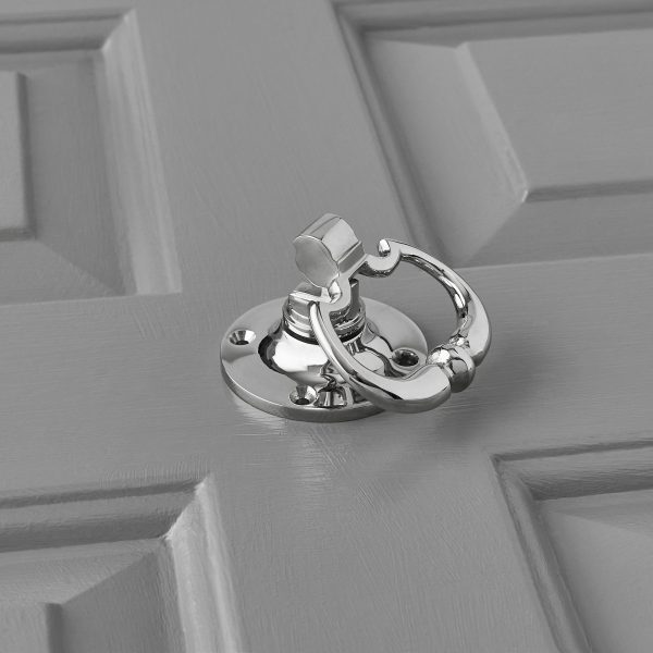 Dutch Drop Ring Door Handles (Pair) - Nickel - Image 3