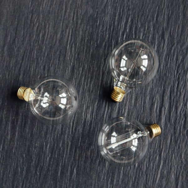 Filament Light Bulb - 9.5cm Globe save 20%