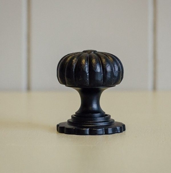 Flower Cabinet Knob - Black - Image 2