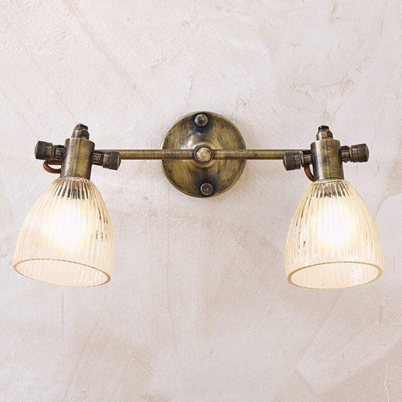 Fluted Glass Wall Light Double save 40 Grace & Glory