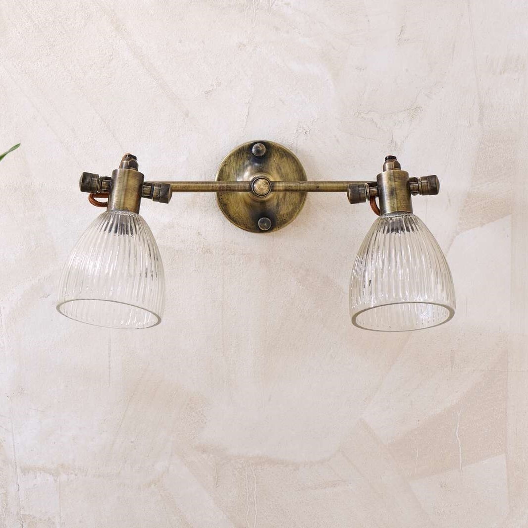 Fluted Glass Wall Light Double Grace & Glory