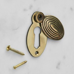 Beehive Escutcheon - Aged Brass
