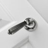 Reeded Lever Handle (Pair) - Aged Nickel - Image 2
