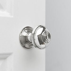 Regency-Style Door Knobs (Pair) - Nickel