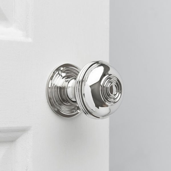 Regency-Style Door Knobs (Pair) - Nickel