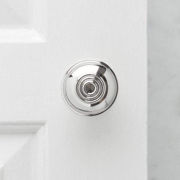 Regency-Style Door Knobs (Pair) - Nickel - Image 2