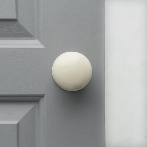 Porcelain Door Knobs (Pair) - Cream - Image 2