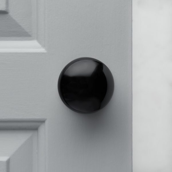 Porcelain Door Knobs (Pair) - Black - Image 3