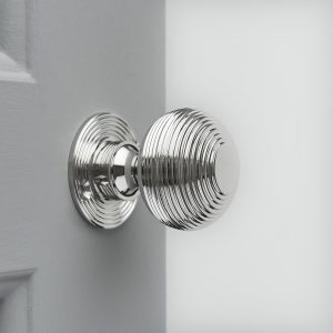 Beehive Mortice/Rim Door Knobs (Pair) - Nickel