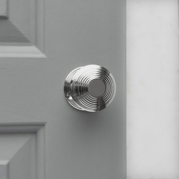 Beehive Mortice/Rim Door Knobs (Pair) - Nickel - Image 2