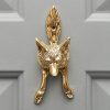 Small Fox Door Knocker - Polished Brass