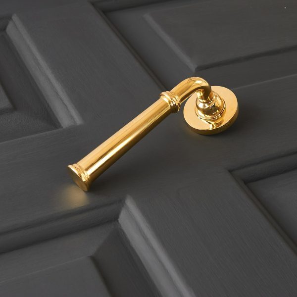 Grace Lever Handles (Pair) - Brass - Image 2