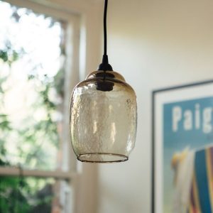 Hanging Amber Glass Pendant Light - SAVE 40%