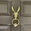 Hare Door Knocker - Polished Brass - Image 3