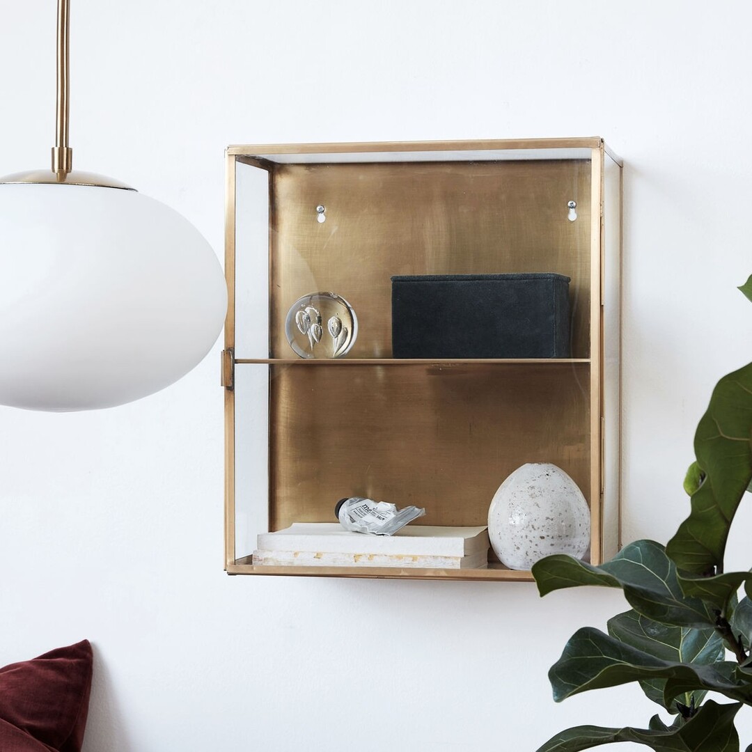 Small Brass Display Cabinet Grace Glory Home