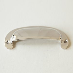 Curved Hooded Drawer Pull - Polished Nickel