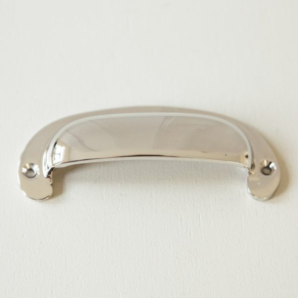 Curved Hooded Drawer Pull - Polished Nickel