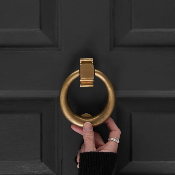 Hoop Door Knocker - Aged Brass - Image 2