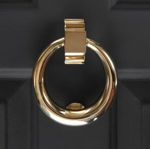Hoop Door Knocker - Polished Brass