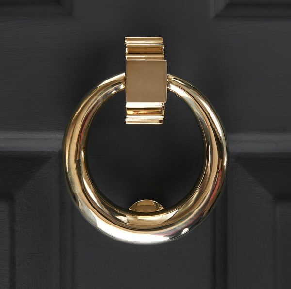 Hoop Door Knocker - Polished Brass