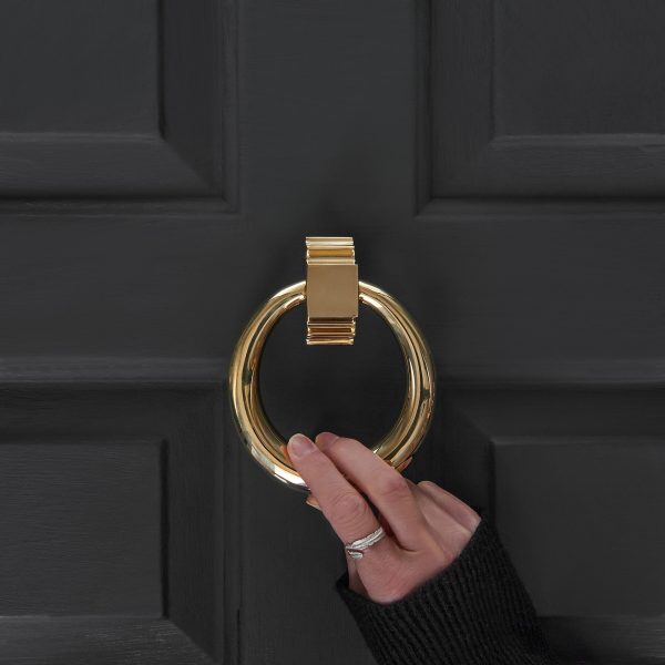 Hoop Door Knocker - Polished Brass - Image 2