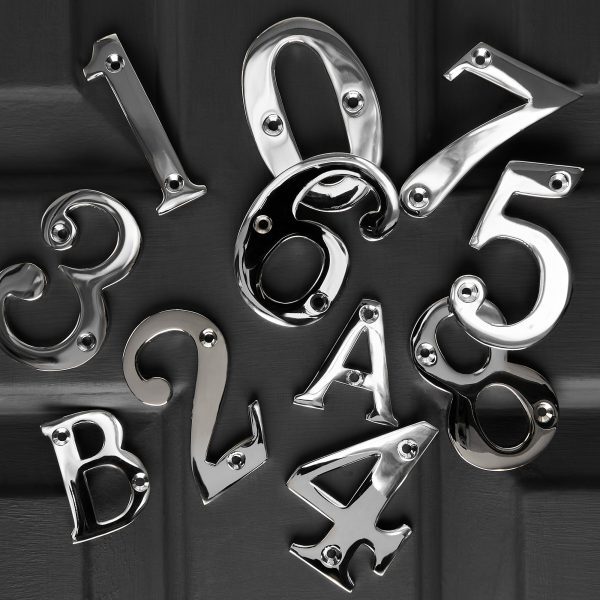 House Numbers - Polished Nickel