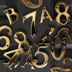 House Numbers - Polished Brass