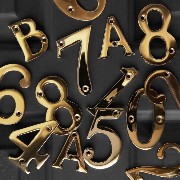 House Numbers - Polished Brass