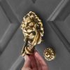 Lions Head Door Knocker - Aged Brass - Image 3
