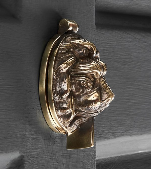 Lions Head Latch Key Cover - Aged Brass - Image 2