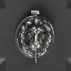 Lions Head Latch Key Cover - Aged Nickel