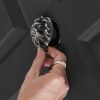 Lions Head Latch Key Cover - Aged Nickel - Image 3