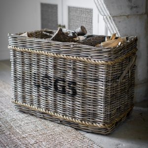 Log Basket With Rope Detail - SAVE 20%