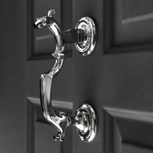 London Doctor's Door Knocker - Polished Nickel