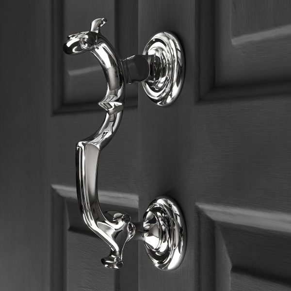 London Doctor's Door Knocker - Polished Nickel