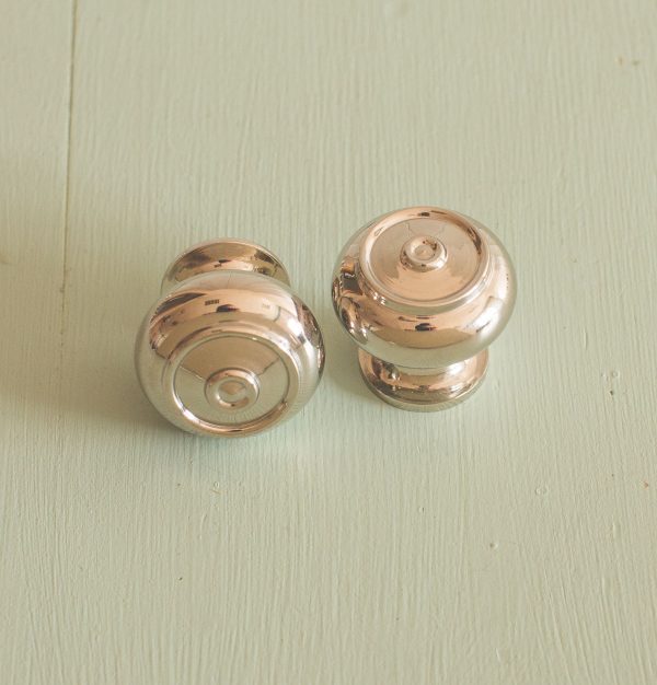 Regency Style Small Cabinet Knob - Nickel - Image 3