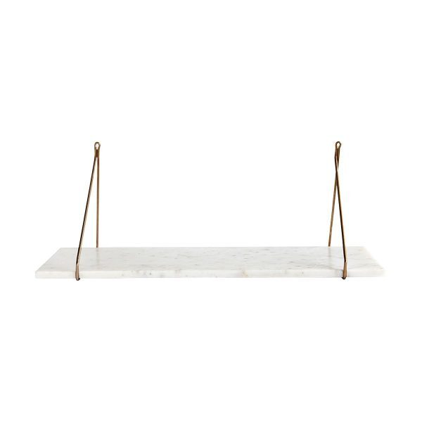 Marble Shelf with Brass Brackets - SAVE 30% - Image 2