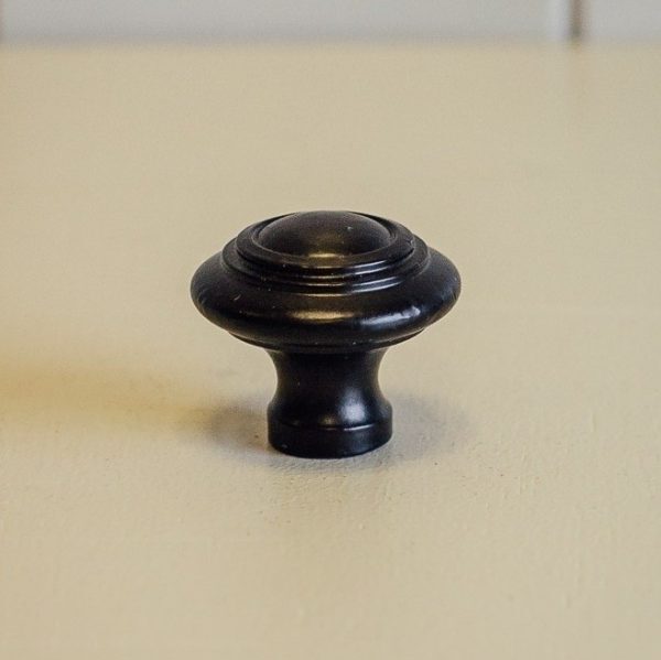 Natural Smooth Cabinet Knob - Black - Image 2