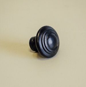 Natural Smooth Cabinet Knob - Black