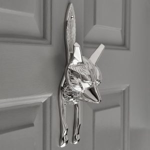 Fox Door Knocker - Nickel