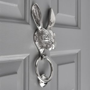 Hare Door Knocker - Nickel