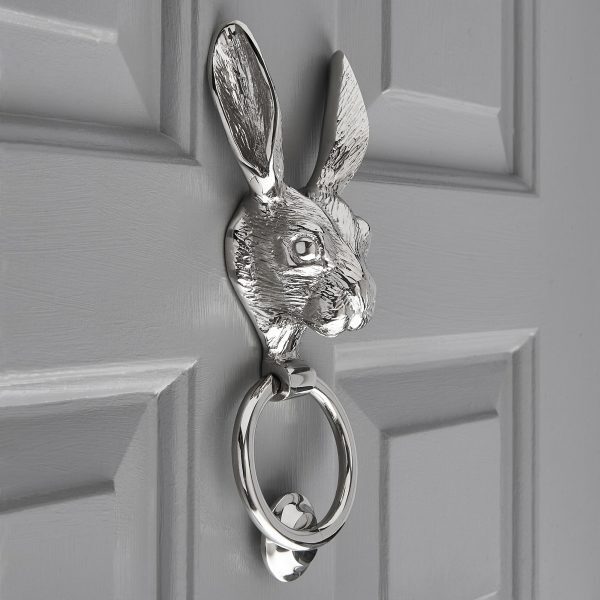 Hare Door Knocker - Nickel